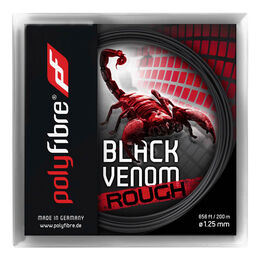 Cordajes De Tenis Polyfibre Black Venom Rough 12,2m schwarz
